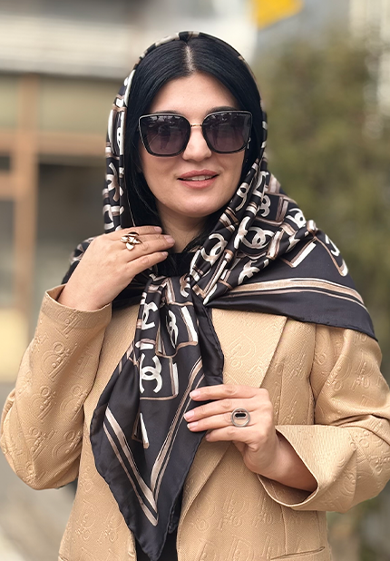 روسری ابریشم مام دست دوز ترک