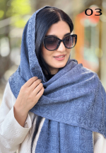 شال دولایه گل برجسته مجلسی - تصویر 3