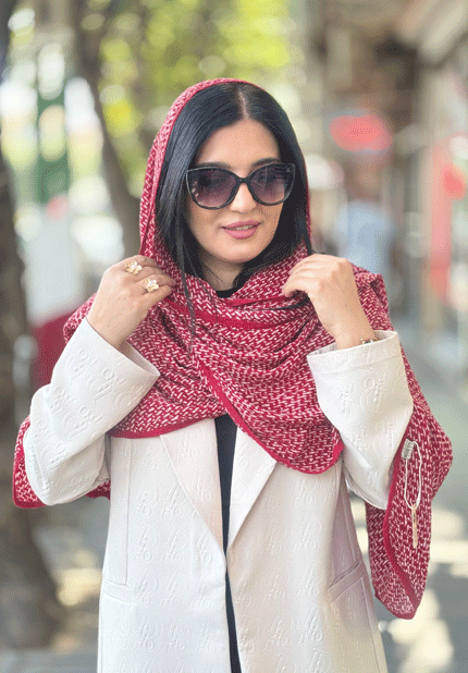 شال پاییزه طرحدار نخی وارداتی