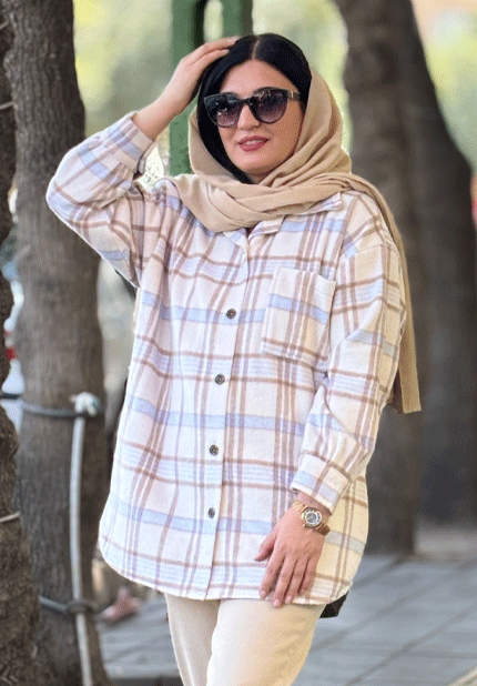 شکت چهارخونه پشمی زنانه