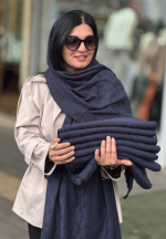 شال موهر سرمه ای