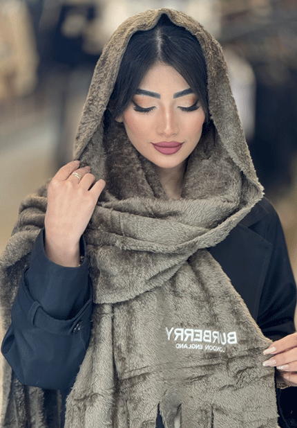 شال خزدار زنانه 