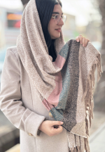 شال موهر حوله ای پایین راه راه