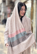 شال موهر حوله ای پایین راه راه