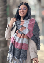 شال موهر حوله ای پایین راه راه