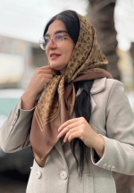 روسری ابریشم الیاف بامبو طرح برجسته