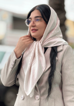 روسری ابریشم الیاف بامبو طرح برجسته