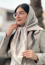 روسری ابریشم الیاف بامبو طرح برجسته